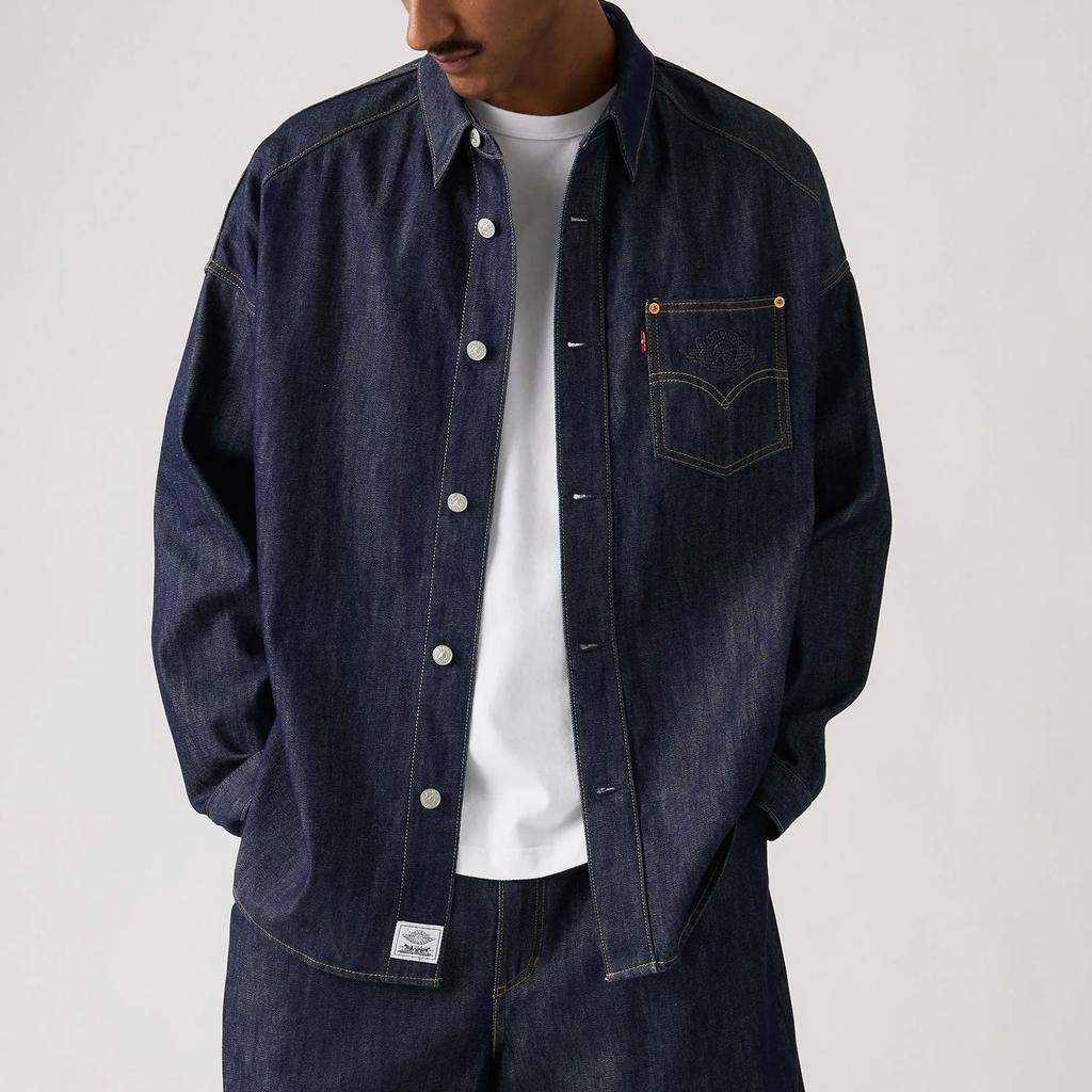 Air Jordan Overshirt Jacket Indigo Unisex Outerwear Blue 005FG0000