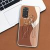 Abstract Line Women Face Phone Case For Xiaomi Redmi Note 13 12 12S 11 11S 10 10S 9 9S 11T 11E Pro Plus 8 8T 7 + Coque Cover