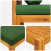 Modular Sofa Set with Cushions 3 Pieces 2 Seater Solid Acacia Wood