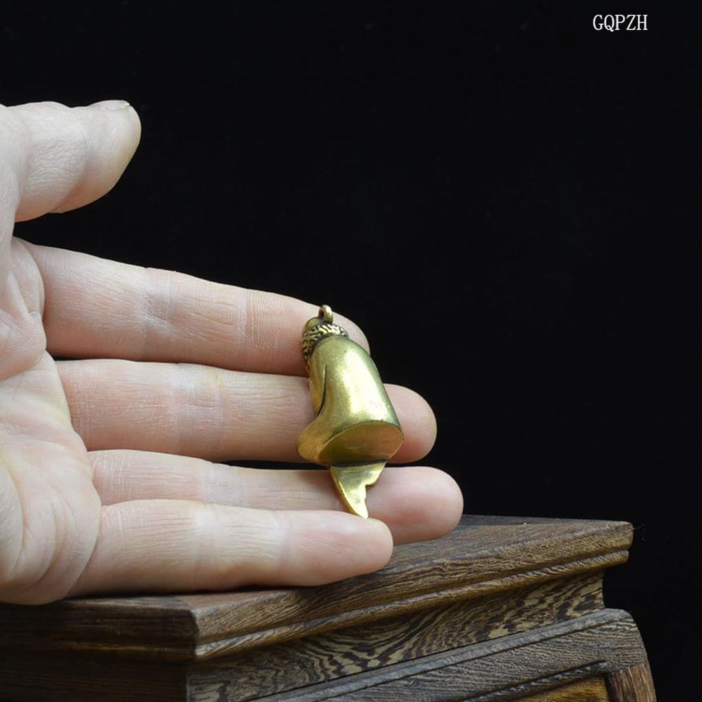 Mini Cute Daruma Daishi Seated Statue Brass Daruma Statue Small Traditional Craft Prosperity of Money Luck Feng Shui Daruma God Statue Buddhist