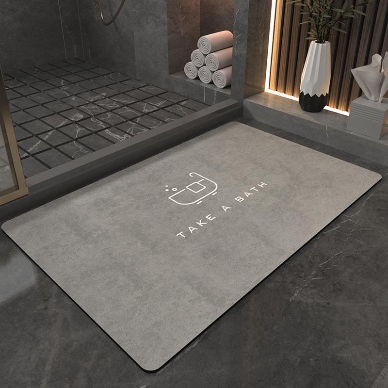 Diatom Mud Floor Mat Dirt-resistant Bathroom Floor Mat High-end Quick-drying Water-absorbing Pad Bathroom Anti-slip Pad Easy-to-maintenance Foot Mat