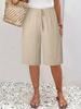 European & American Women's Mid-Length Solid Color Casual Fashion Pants