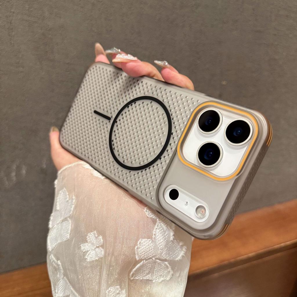 Summer Contrast Color Cooling Mesh Case Is Suitable for IPhone17 ProMax Phone Case and Apple 16 Full Package Drop Protection Case