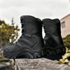 Mid Ankle Hiking Boots Men Quick Lace Hooks Metal Eyelets Deep Tread 39-46