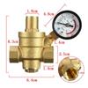 DN15 Water Pressure Regulator NPT 1/2 Inch Adjustable Brass Reducer with Gauge M