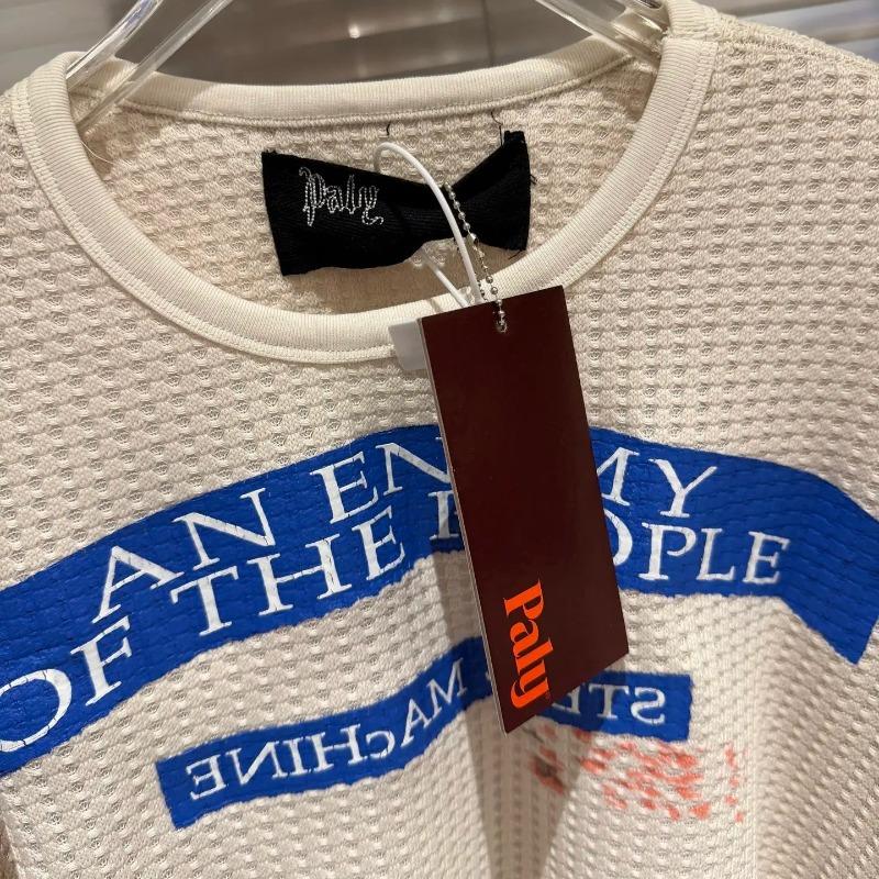 ROADVIBE Waffle Manica Lunga Paly T-shirt Vintage Casual Oversize per Uomo