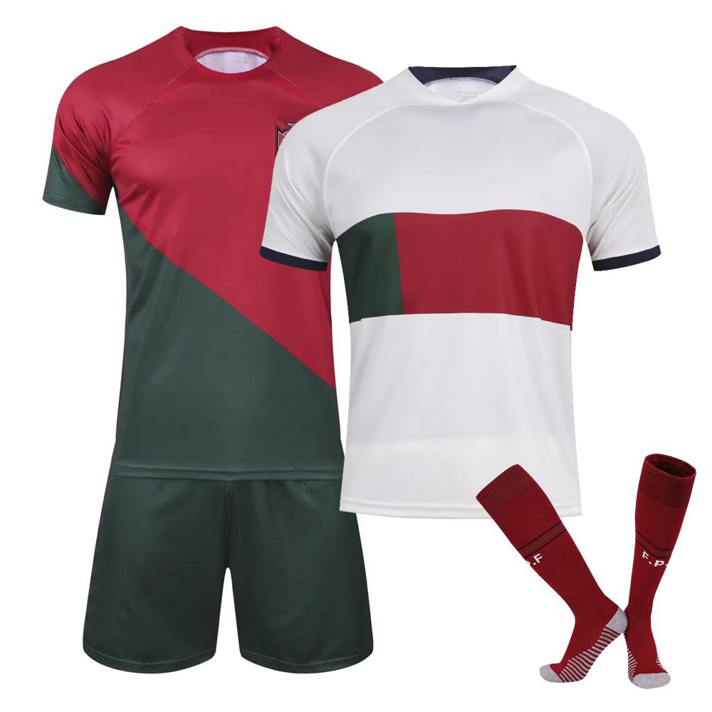 New World Cup No. Luo home jersey, football jersey, men's and children's adult training jersey set
