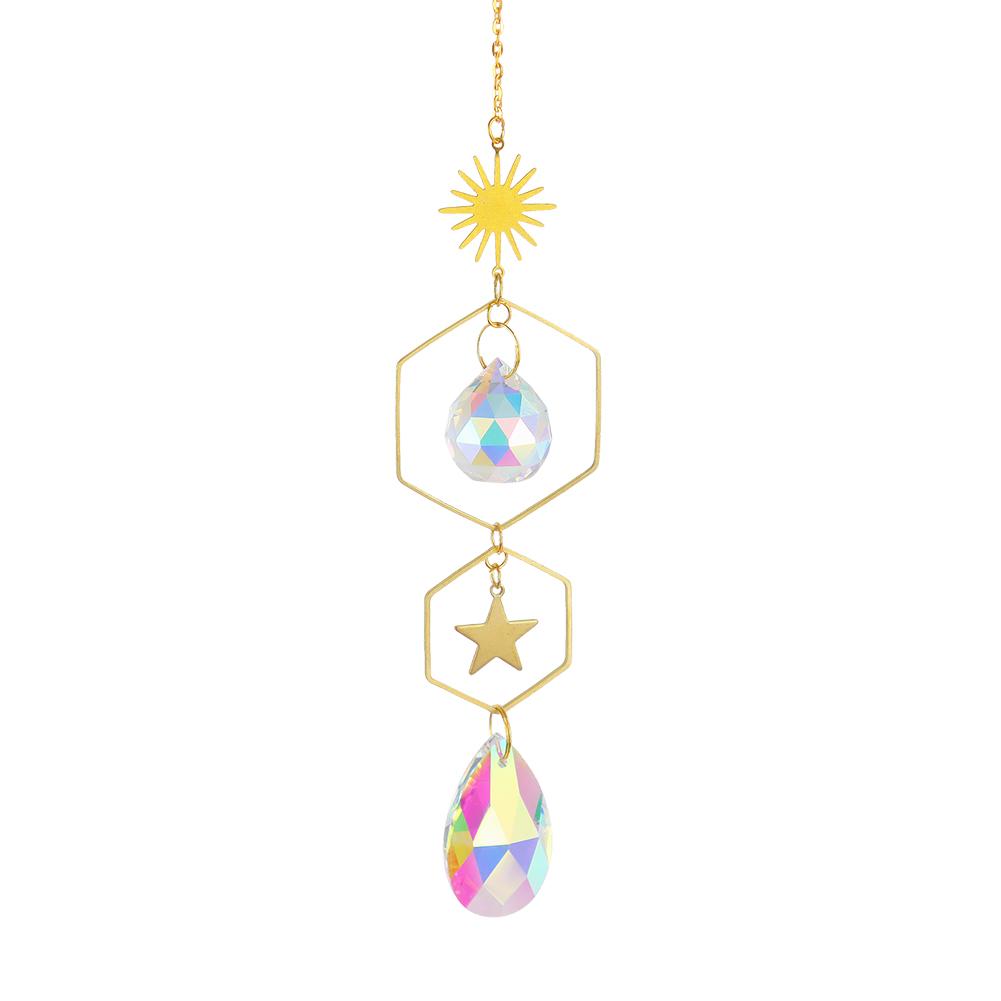 1/4 Pezzi Finestra Appesa Arcobaleno Decorativo Cattura Sole Perline Estetico Colorato Campanellino a Vento Riflettente per Matrimonio Festa