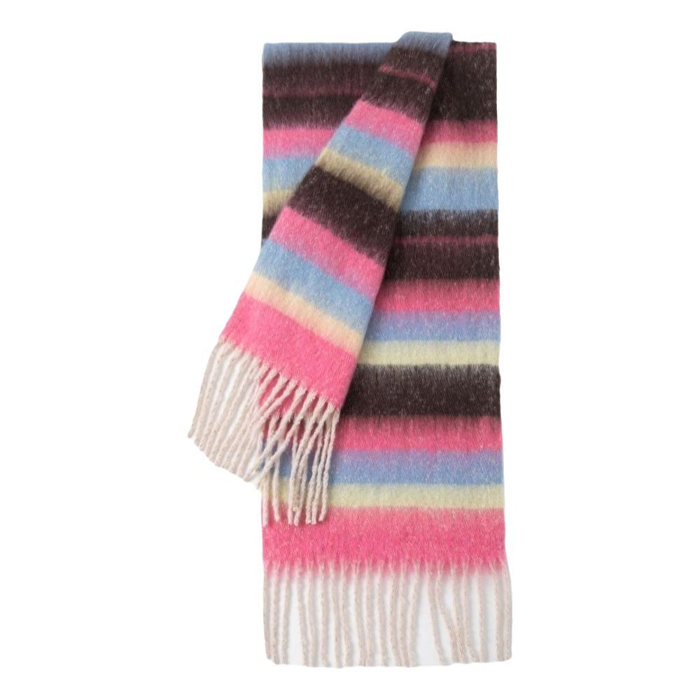 Mohair Winter Cashmere Scarves Plush Long Shawl Classic Stripe Wool Scarf Autumn Winter