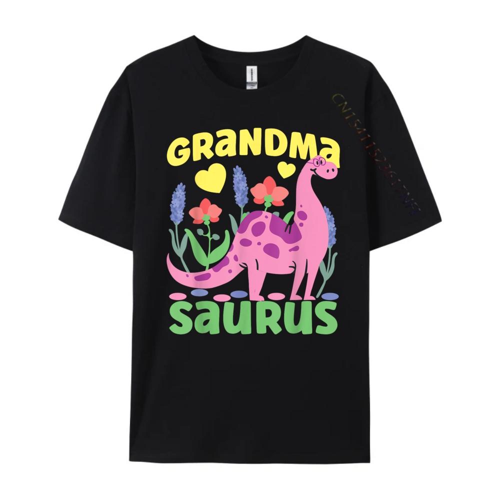 Grandma Saurus Dinosaur For Funny Grandmother Harajuku T Shirt Homme Easter Day