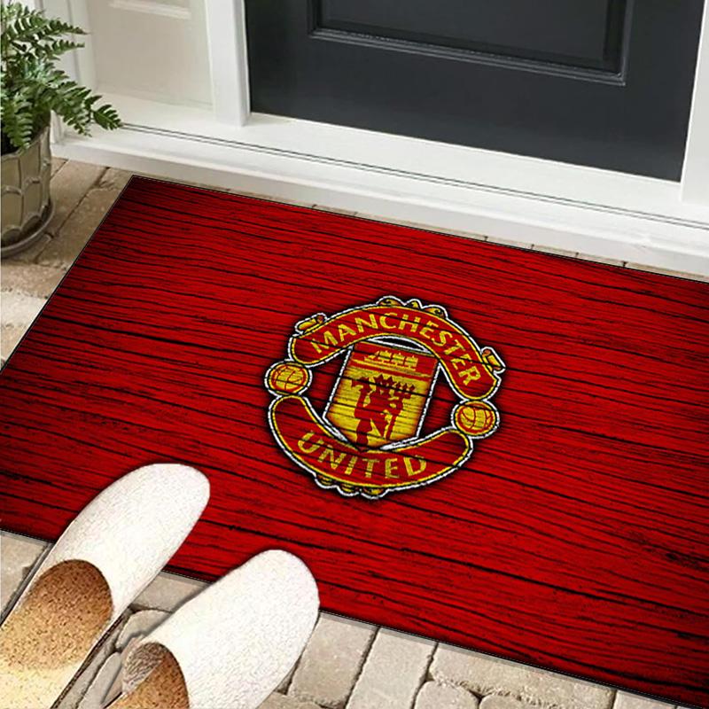 1PC rug Football Manchester Crest Carpet, Chair Rug,Area Rug for Office Bedroom living rooms bedroom, Doormat decor Christmas fan gifts