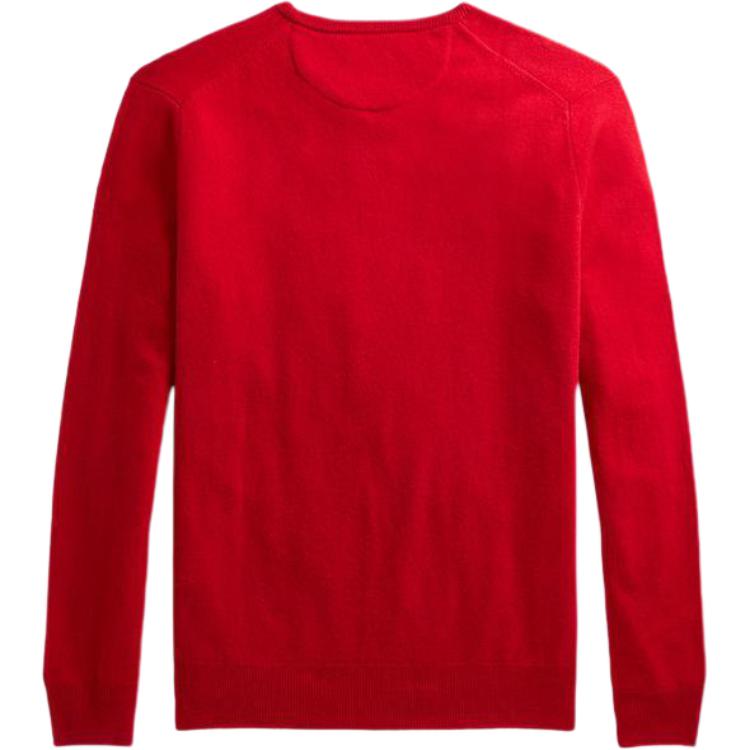 Polo Ralph Lauren Solid Color Wool Crew Neck Knit Sweater Men sweater Red MNPOSWE16820875-600