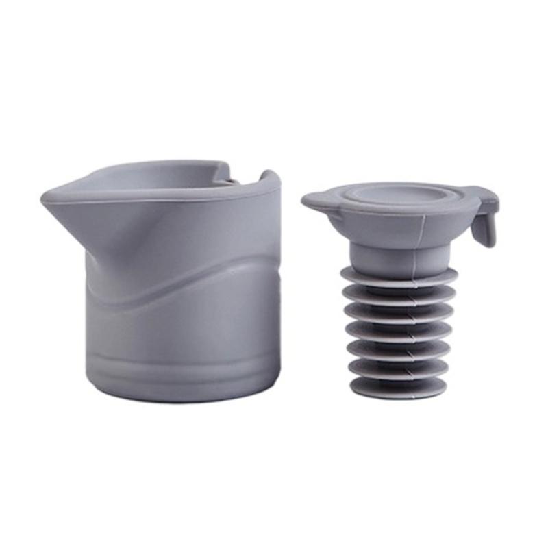 

Efficient Wine Stopper Spill Proof Design Silicone Materials Multicolored Simple To Use For Preserving Opened Bottles серый