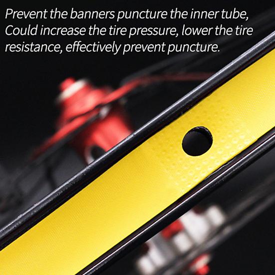 2Pcs Tire Rim Liners High Toughness Explosion-proof PVC MTB Road Bike Rim Tape Strips for Cycling