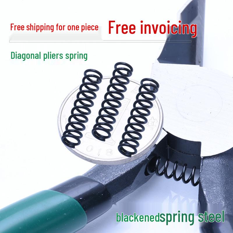 

4-5 Inch Spring-Loaded Diagonal Cutting Pliers with Pointed Nose and Steel Wire Return For 4 inch diagonal pliers (20 pcs)