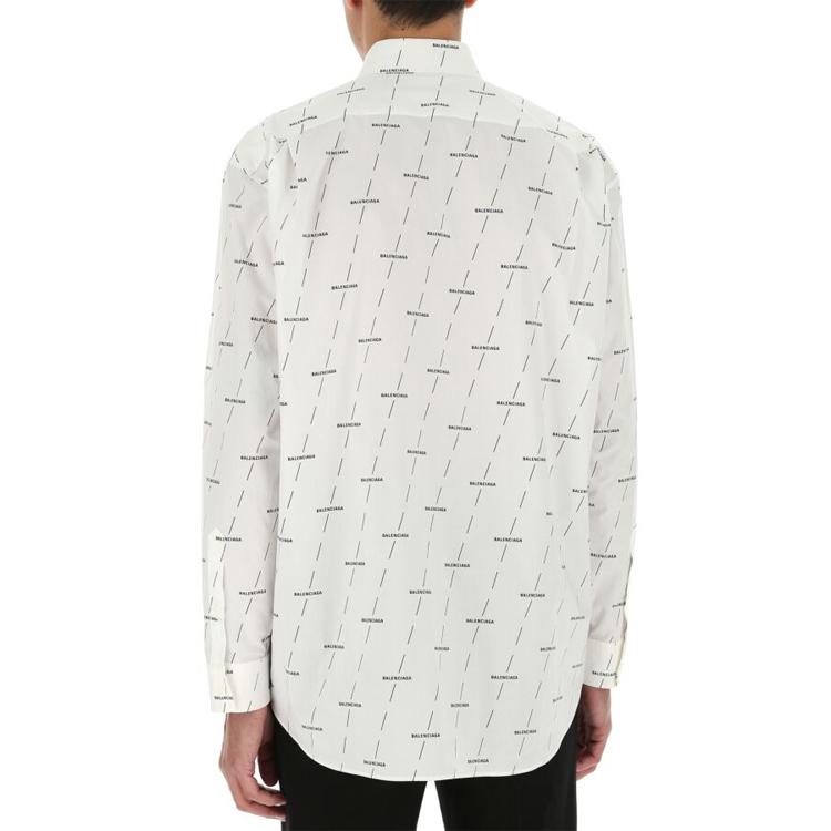 Balenciaga Shirts Men's White Lapel Moderate Other 534333TJLF39040