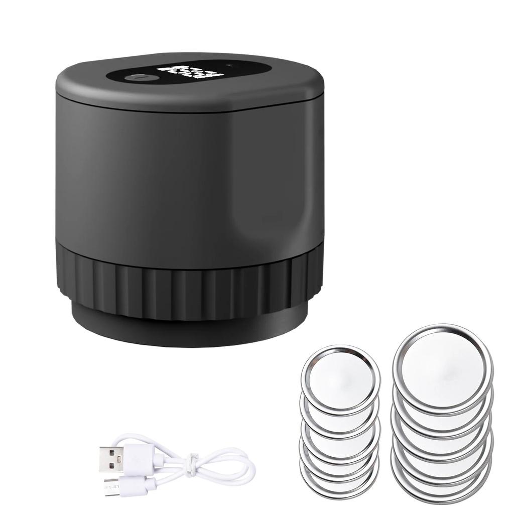 Sigillatrice Sottovoto Elettrica Per Barattoli Mason – Portatile Con Ricarica USB, Automatica, Per Conservazione Alimenti E Fermentazione