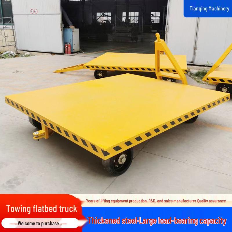 Industrial Heavy-Duty Mobile Flatbed Trailer for Goods Handling