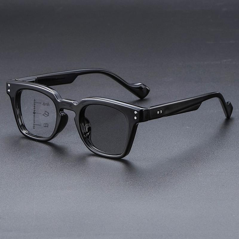 

2026 New Fashionable HD Multifocus Photochromic Men s Reading Glasses Retro Neutral High Quality Anti Blue Light Glasses 4.0 чорний