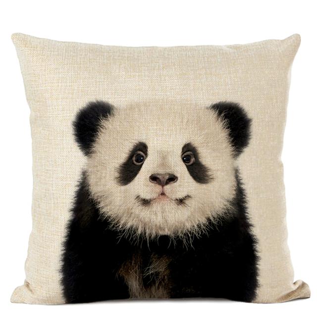 Cute Baby Animals Cushion Cover Home Decor Bunny Donkey Fox Decorative Pillows Pillow Case Baby Room Decoration