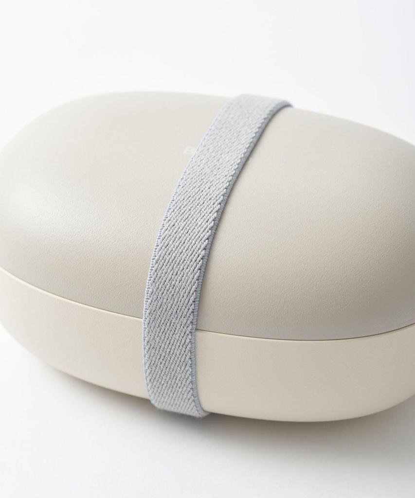 BRUNO Yamanaka Lacquer Two-Tone Lunch Box, Mayu, Single Tier, Dishwasher and Microwave Safe, Round, Gray, Size Not Available, RBHK014-GY