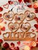 Custom LOVE 5 Heart Photo Collage Wooden Frame Personalized Picture Plaque Romantic Tabletop Wall Decor Wedding Anniversary Vale