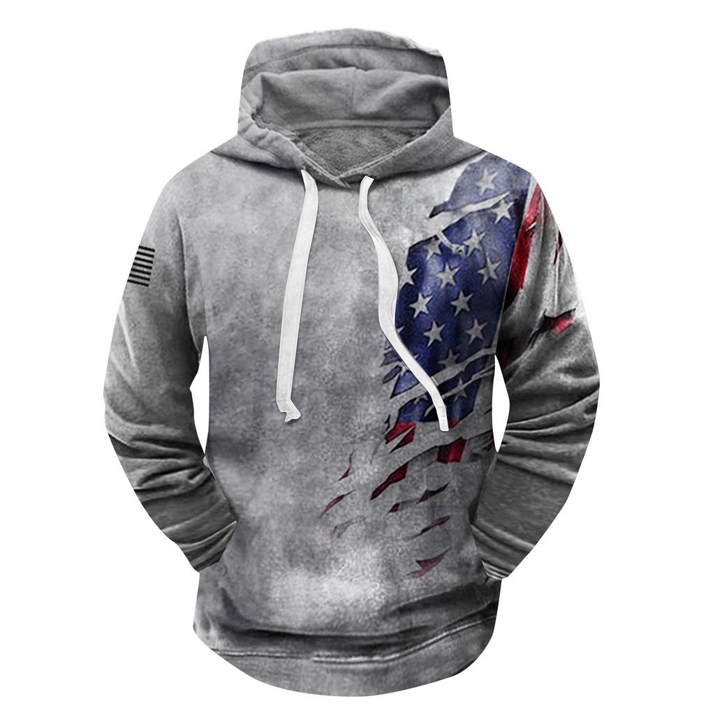 Fashion Print Loose Men's And Women's Long Sleeve Hooded Sweater