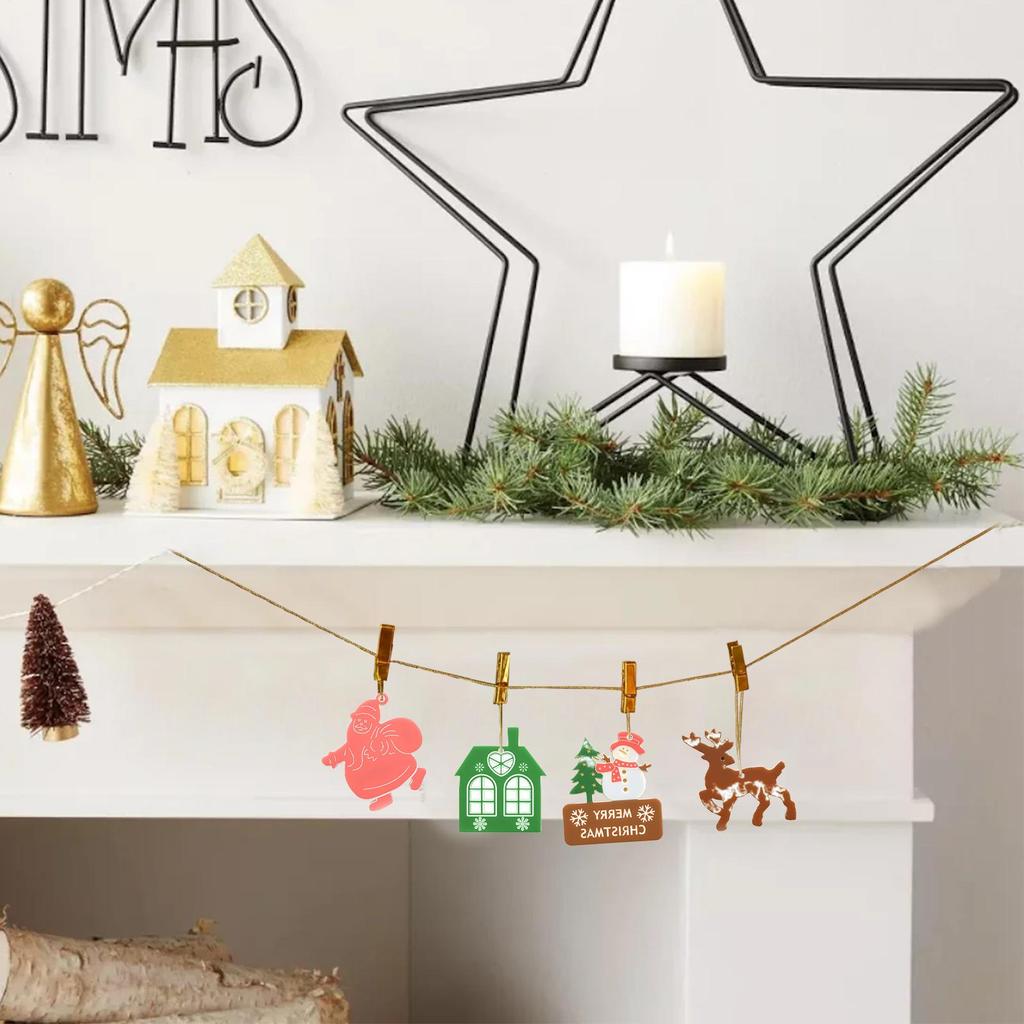 Christmas Molds Christmas Ornaments Resin Pendant Molds Snowflake Home Decor for Kitchen Window Shelf Plaster Wax Clay Fondant
