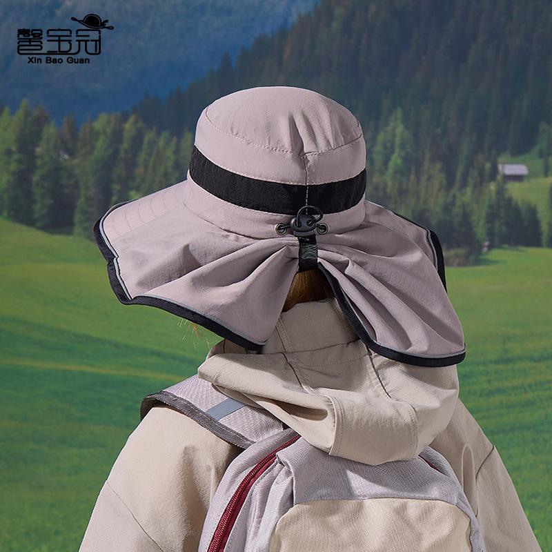 Barnhatt sommar utomhus visir stor brätte sjal nackskydd bucket hat snabbtorkande andningsbar pojke solhatt