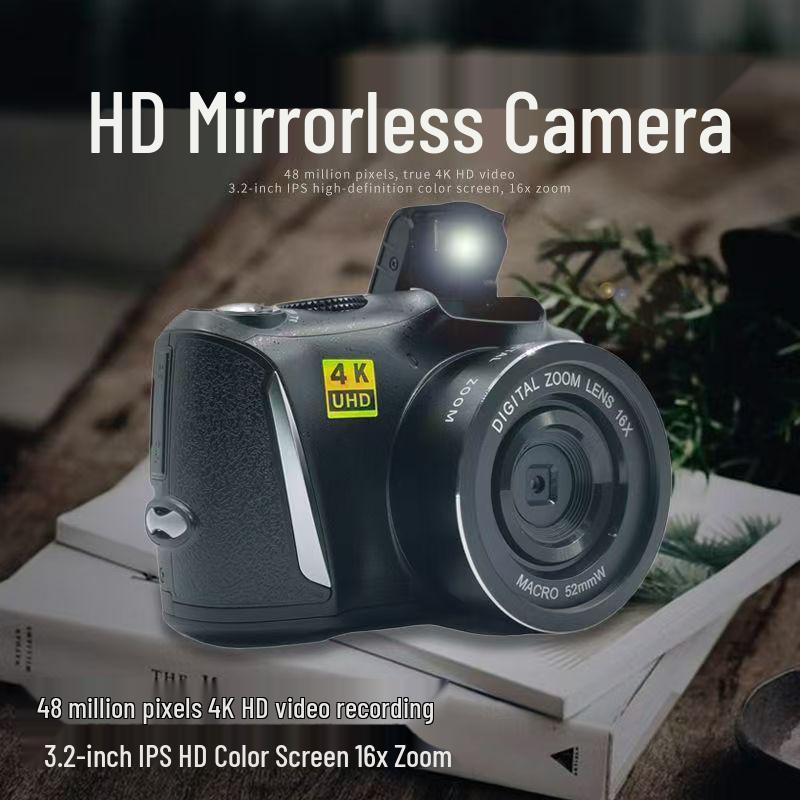

4K Retro HD Mirrorless Camera for Students & Travel Vlogging