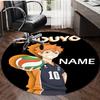 Personalized Haikyuu Round Chair Office Rug - Perfect for Mat, Office Chair & More - Ideal Gift for Birthdays and Holidays
