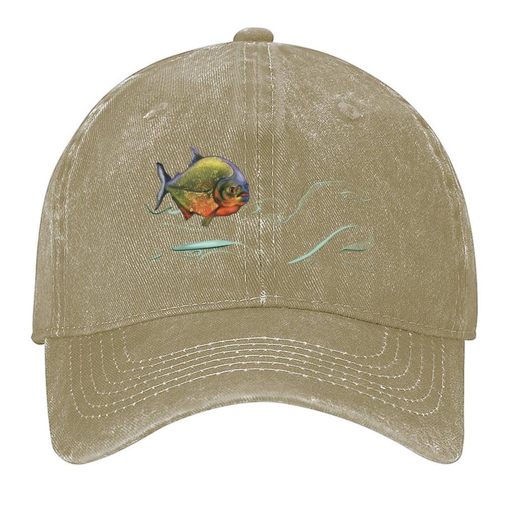 Piranha Baseballkappe Golfhut Mann Männlicher Hut Neu im Hut Anglerhut Unisex Luxusmarke Damen