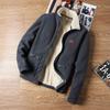 Mens Fleece Jacket With Stand Collar Lightweight Outdoor Coat Men