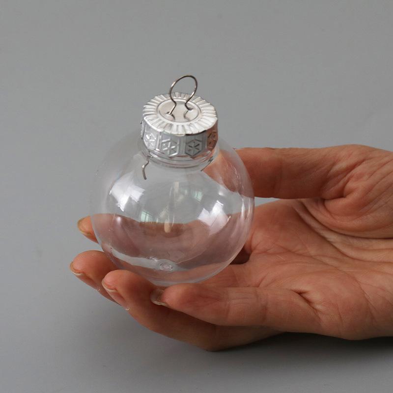 Clear PVC Christmas Tree Ornament - DIY Hollow Round Pendant Ball