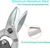 10 Zoll Flugzeugblechschere, Heavy Duty Chrom-Vanadium-Stahl Metallschneidezange zum Schneiden von Blech, CR-V Geradeaus