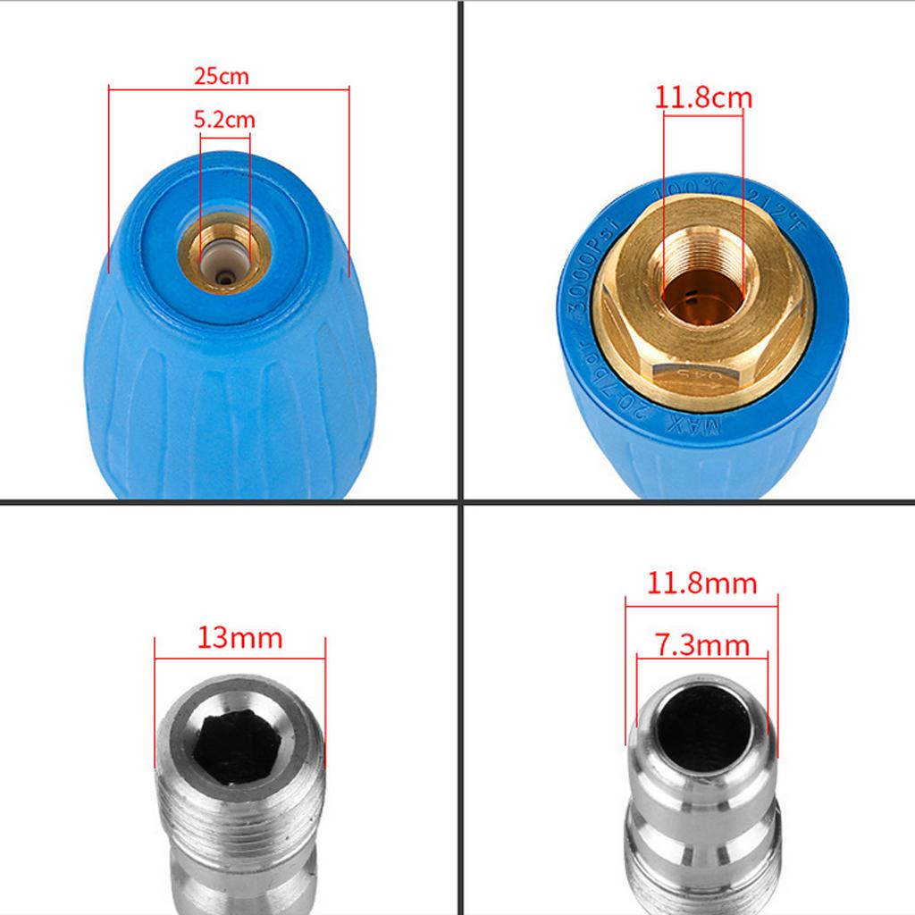 2.5/3.0/4.0 GPM High Pressure Washer Rotating Turbo Nozzle 3600 PSI with 1/4" schnelle - 040