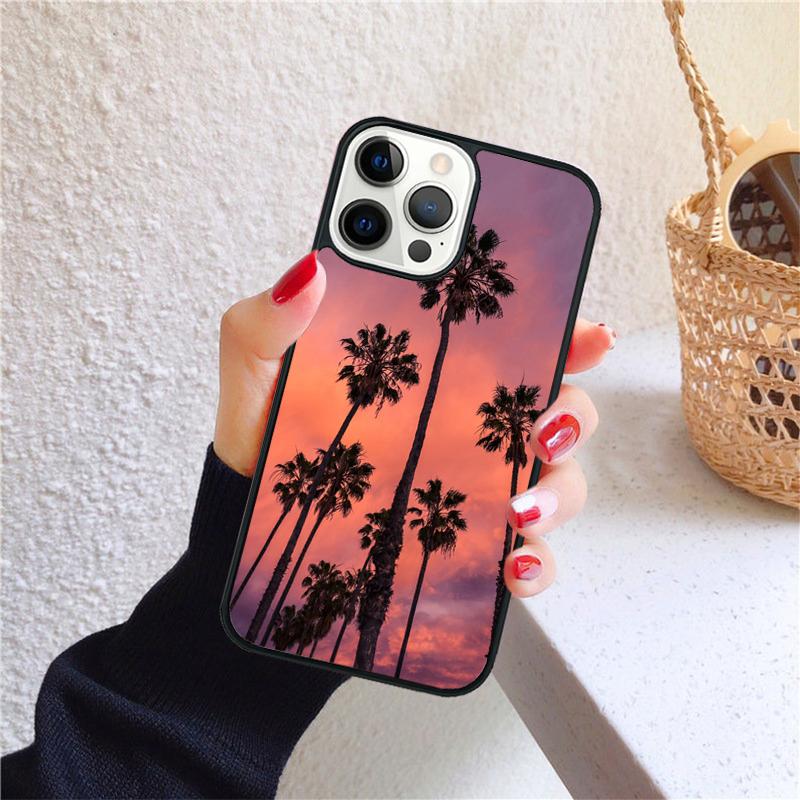 palm trees sky soft Phone Case Cover For iPhone 17 Air 16 15 14 12 13 Pro Max Plus coque Shell Fundas
