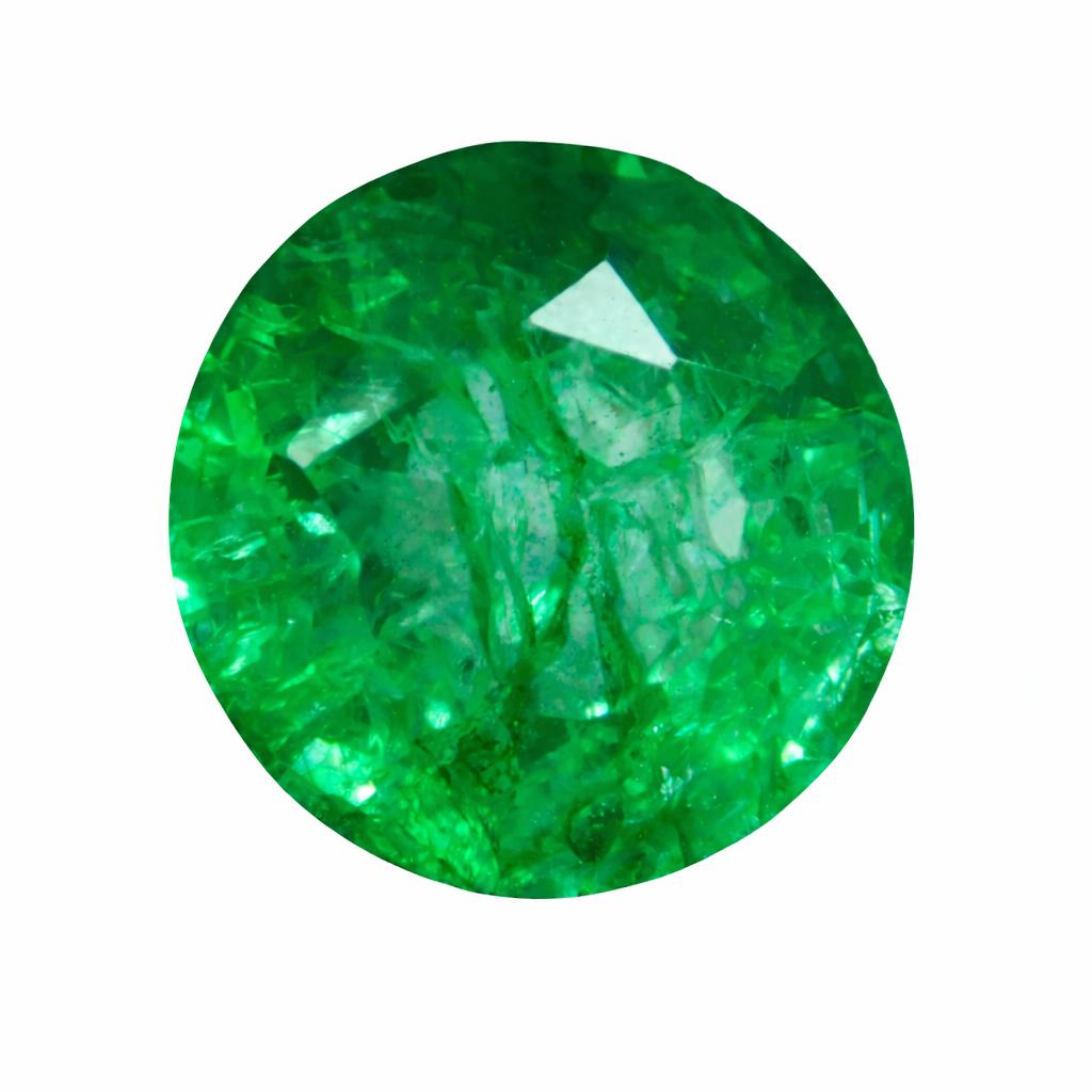 Natural Green Emerald Loose Gemstone Zambian 9.16 ct Round Shape for Jewelry Making and Crafts