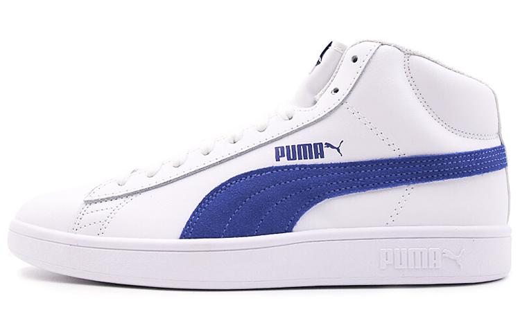 PUMA Smash V2 Mid L  White Blue  366924-01 36