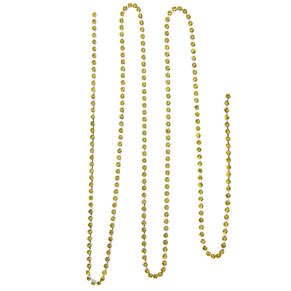 5 Yards Rhinestone Chain Strong Practicability Shiny Colorful Round Rhinestone Claw Chain for DIY Garment Decoration
