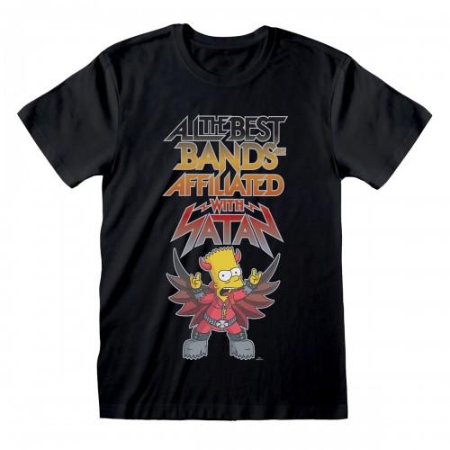 THE SIMPSONS Unisex Adult Bands With Satan T-Shirt