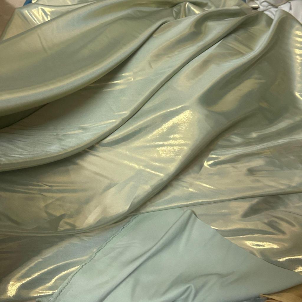 Tessuto per Abito da Sera Cheongsam in Chiffon di Seta Dorata