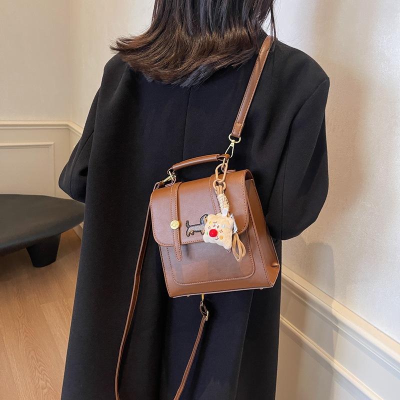 Bag women's new high-value backpack women's 2025 women's contrasting color student bag travel crossbody small backpack