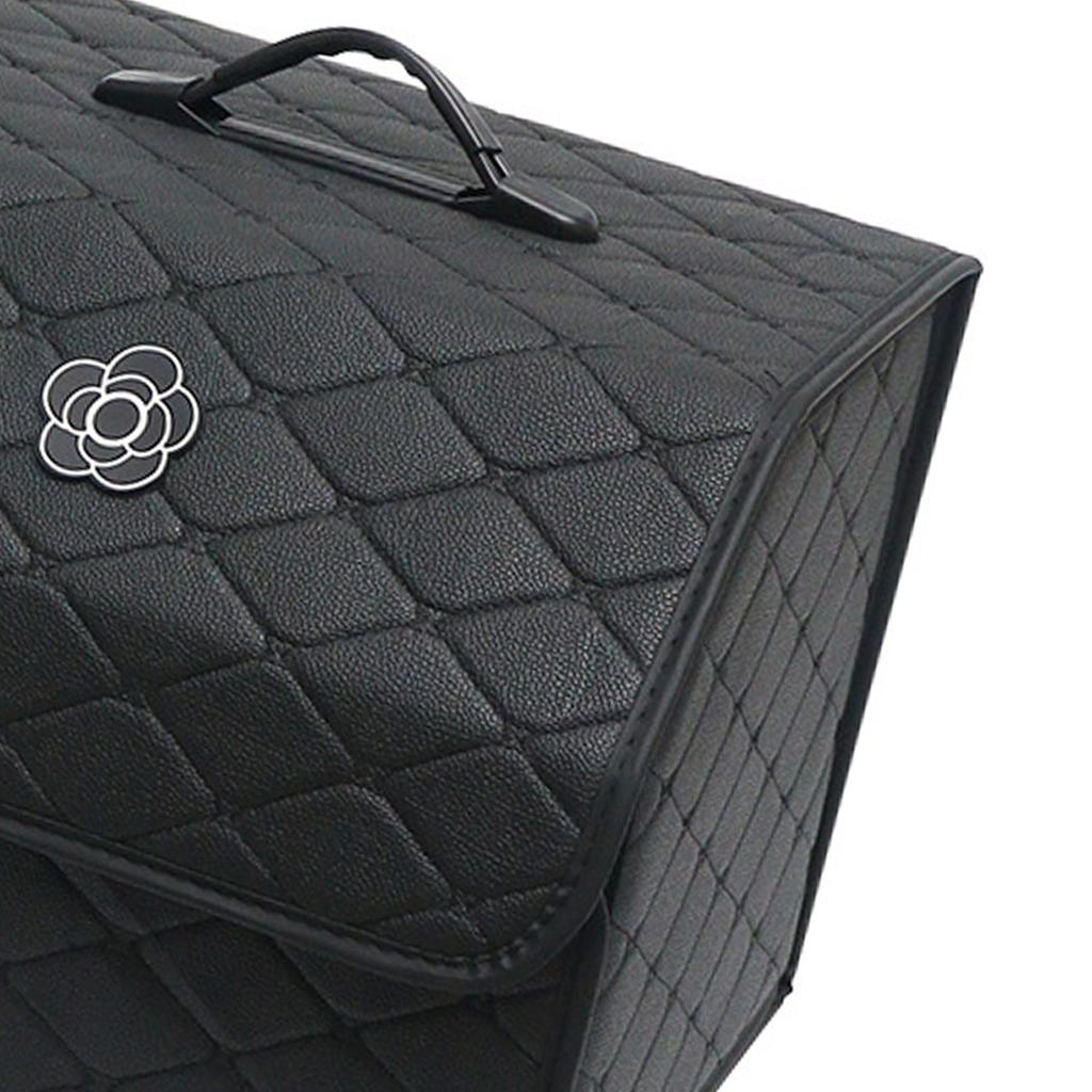 Organizér do kufru auta s vysokou kapacitou, víceúčelový, z PU kůže, přenosný úložný box do kufru s