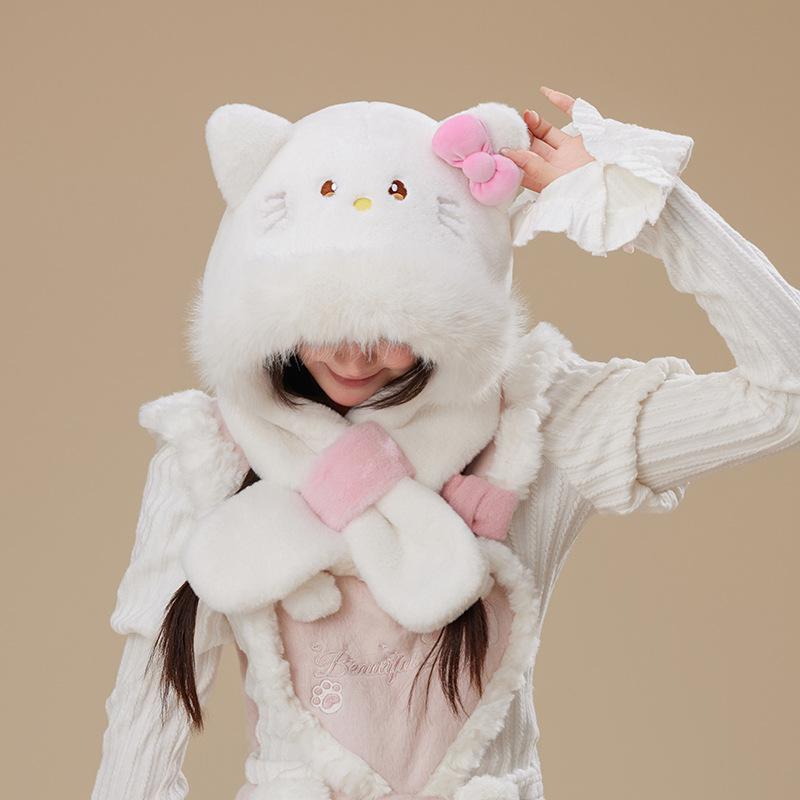 Zootopia Nick Fox Windproof Snood: Winter Cartoon Warm Hat & Ear Muffs Combo