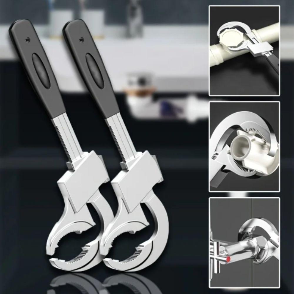 Large Open Faucet Basin Wrench Adjustable Plumbing Wrench  Water Pipe Installation