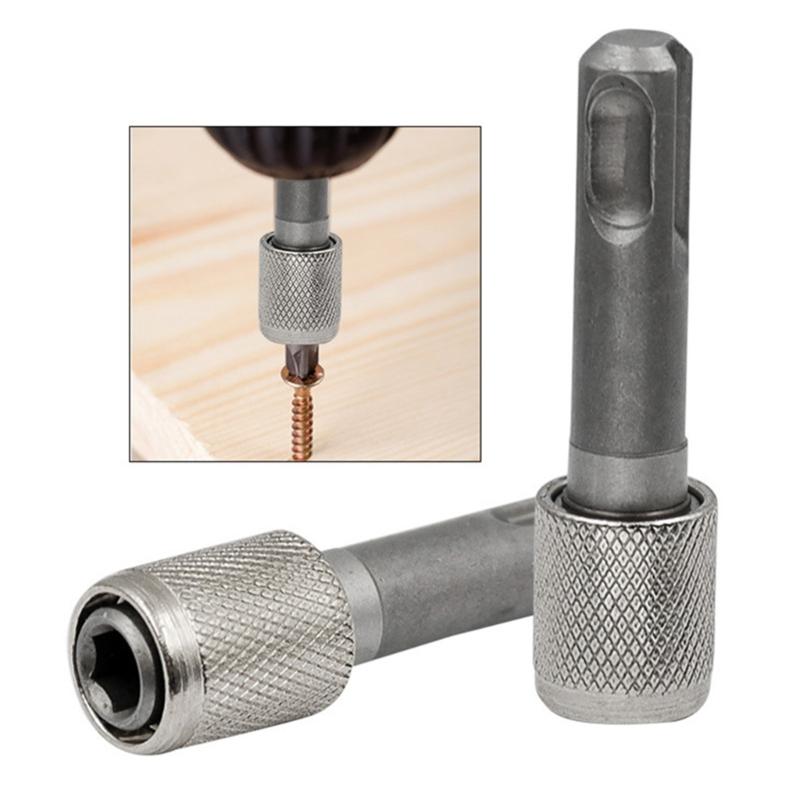 2 Stück Hammerhülse Akkuschrauber Stecknussadapter Bit Sechskant Bohrmutter Schraubendreher Schaft 1/4 Zoll Verbindungsstange Kopfverlängerung