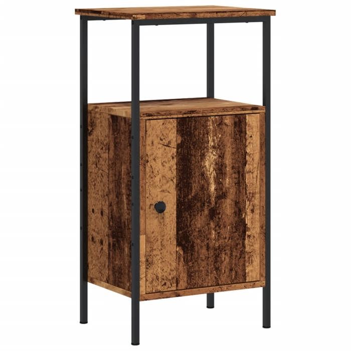 VidaXL Bedside Table Old Wood 41x31x80 Cm Engineered Wood, Side Table, Bedside Cabinet, Side Table for 857246