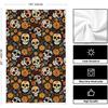 Artoid Mode Yellow Flower Sugar Skull Day of The Dead Kitchen Towels Dish Towels, 18x26 Inch Farmhouse Halloween Mexican Decor Hand Towels Set of 2