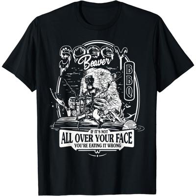 YYUUYUU Soggy Beaver BBQ It's Over Face The Beaver T-Shirt